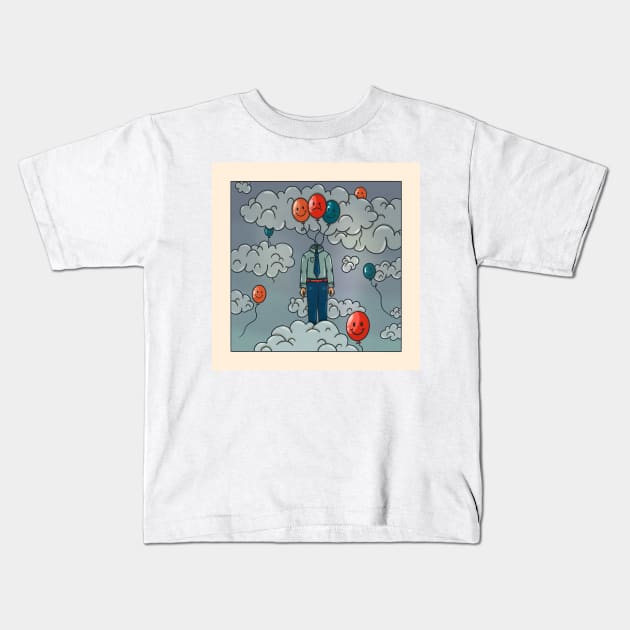 Balloon Man Kids T-Shirt by addelinreplogle
